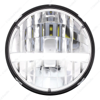 ULTRALIT - High Power LED 7" Headlight With White Position Light Bar