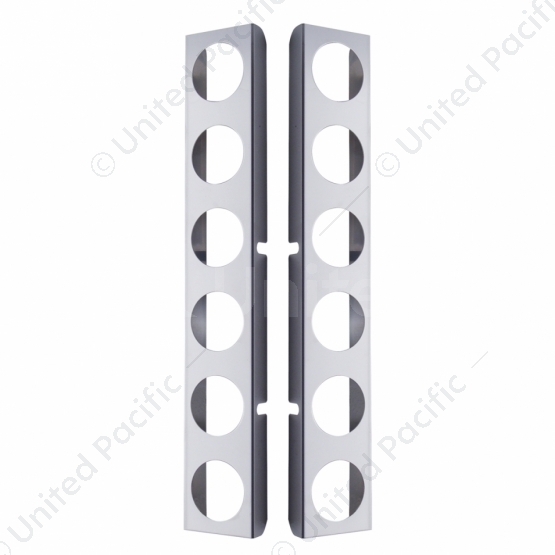 Peterbilt Stainless Rear Air Cleaner Bracket Only - 12 Light Cutouts