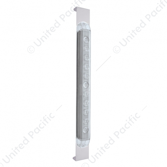 Mirror Bracket With 11 LED 17" Light Bar - Amber LED/Clear Lens