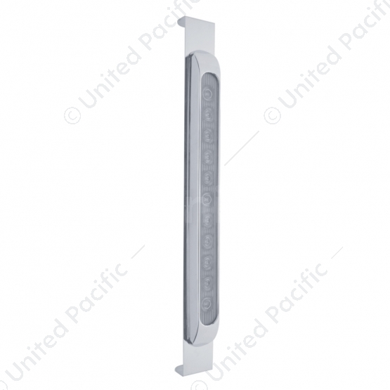 Mirror Bracket With 11 LED 17" Light Bar & Bezel - Amber LED/Clear Lens