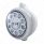 Stainless Steel Guide 682-C Headlight 11 LED Bulb & Original Style LED Signal - Clear Lens