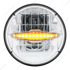 ULTRALIT - 3 High Power LED 7" Headlight With 10 Amber LED Position Light