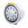 Stainless Bullet Half Moon Headlight 11 LED Bulb & Dual Mode LED Signal - Amber Lens