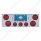 Chrome Rear Center Panel With Four 4" Lights & Three 2-1/2" Beehive Lights & Grommets
