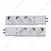 2-1/2" Bolt Pattern Chrome Spring Loaded Light Bar With 6X Oval Light Cutouts (Pair)