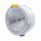 Stainless Steel Classic Half Moon Headlight H6024 Bulb & LED Turn Signal - Amber Lens
