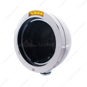 Stainless Steel Bullet Classic Headlight No Bulb With LED Turn Signal
