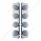 SS Front Air Cleaner Bracket W/8X 17 LED Beehive Lights & SS Bezels For Peterbilt -Amber LED/Clear L
