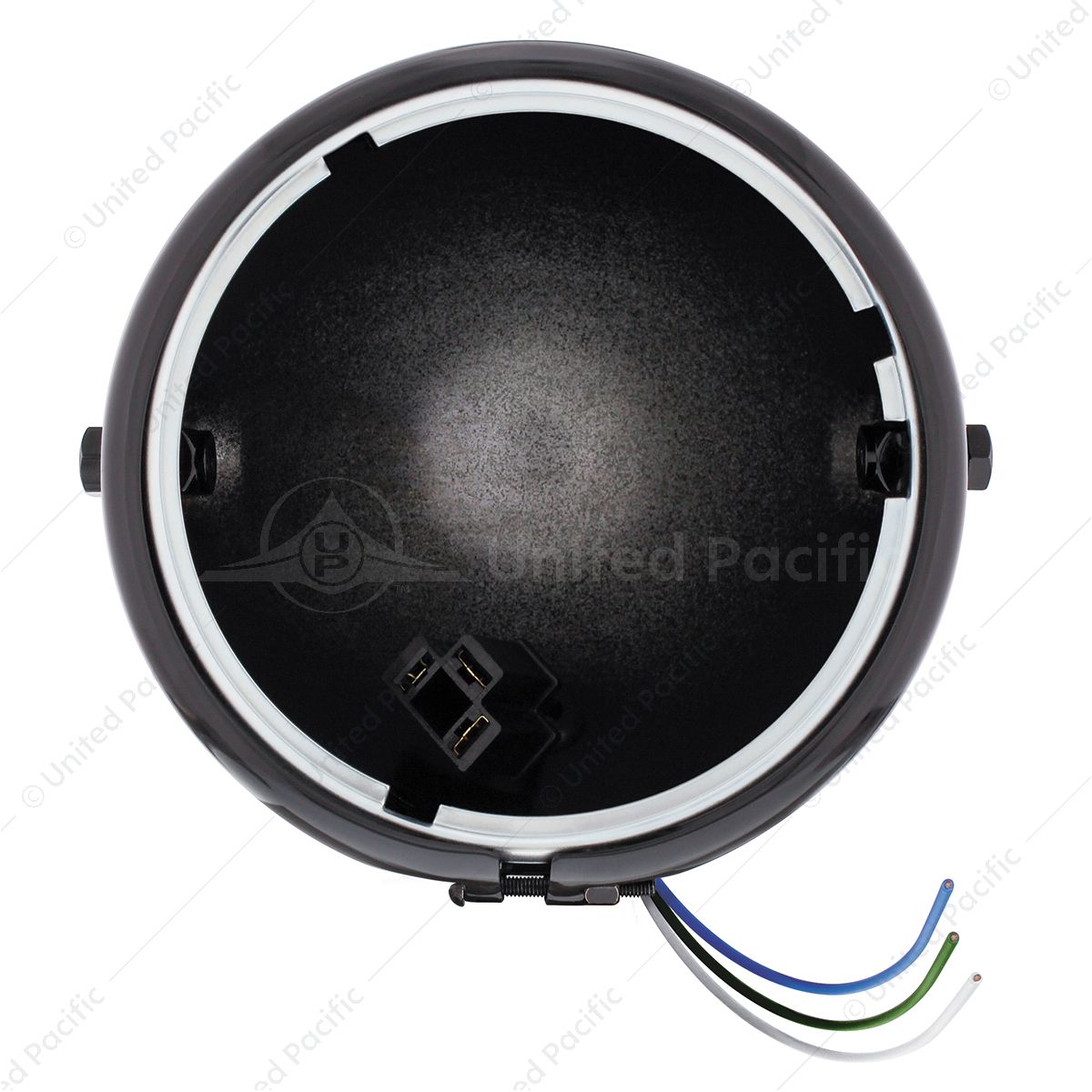 Black 5-3/4" Motorcycle Headlight Housing Only - Side Mount