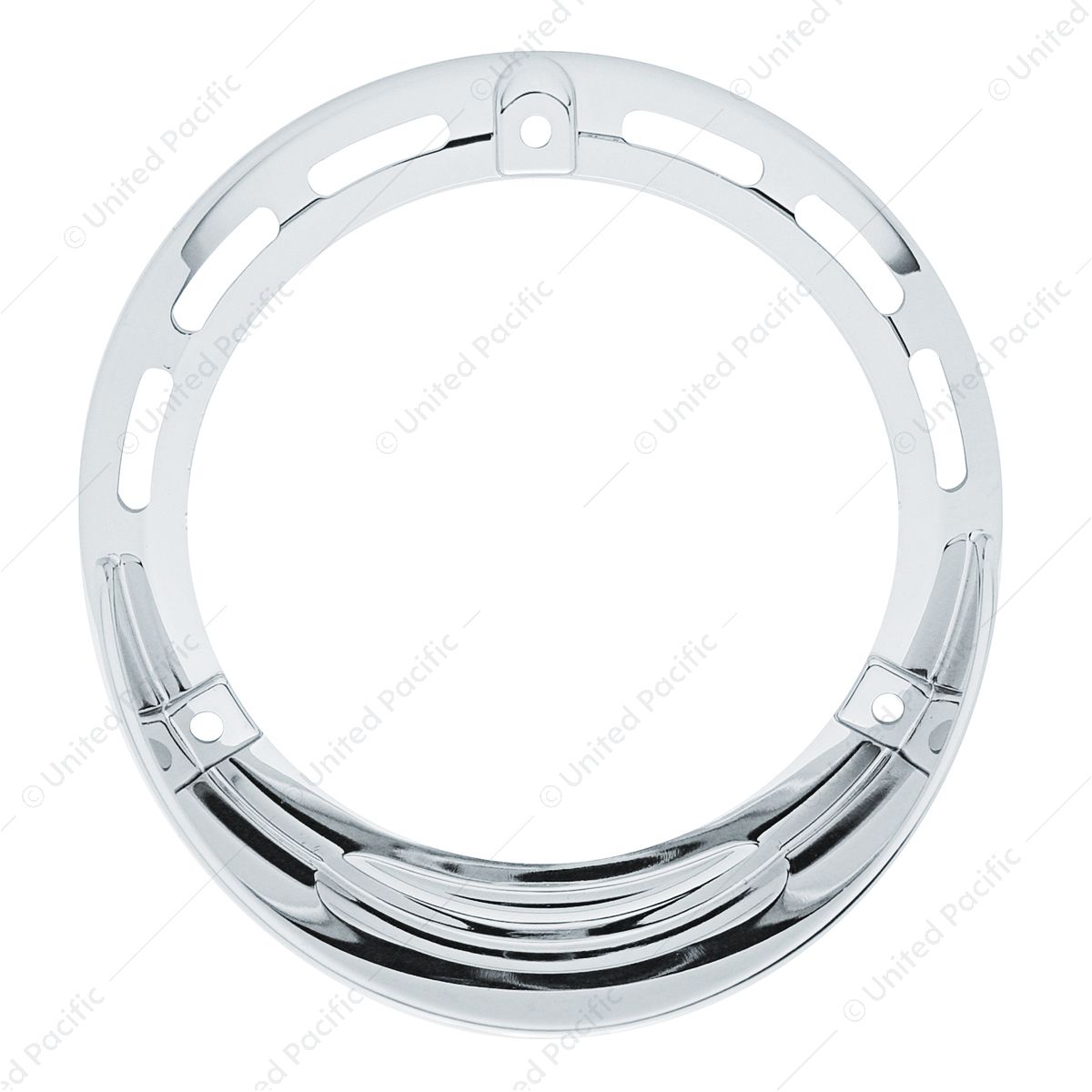 Round Turn Signal Light Bezel With Up Side Down Visor