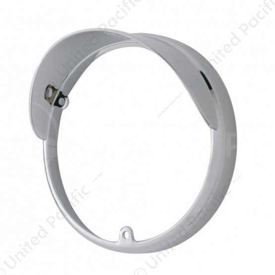 Chrome Plastic Bezel For United Pacific Double Face LED Lights With Upside Down Visor