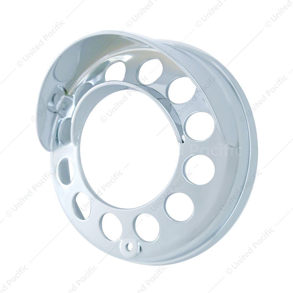 Chrome Plastic Light Bezel With Up-Side Down Visor For UP LED Double Face Turn Signal Light