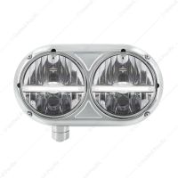 Headlight Assembly With 304 SS Housing & LED Headlights W/White LED Position Light For Peterbilt 359
