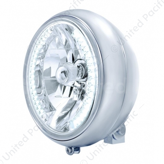 7" Motorcycle Headlight With 34 White LED Bulb
