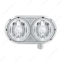 Headlight Assembly With Crystal Halogen Bulbs & 304 SS Housing For Peterbilt 359 - Passenger