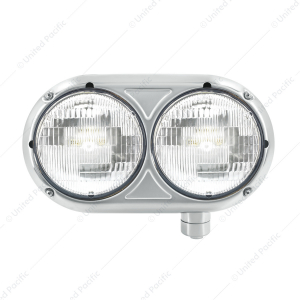 Headlight Assembly With Halogen Bulbs & 304 SS Housing For Peterbilt 359