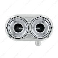 304 Stainless Dual Headlight Housing With Inner Lamp Bucket For Peterbilt 359 - Passenger