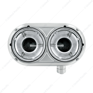 304 Stainless Dual Headlight Housing With Inner Lamp Bucket For Peterbilt 359