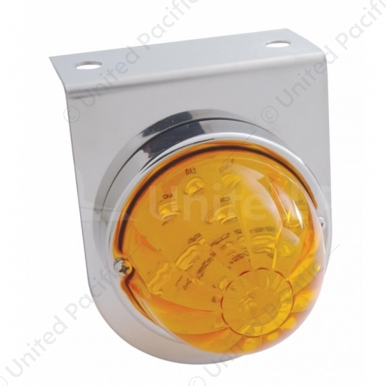 Stainless Light Bracket With 17 LED Watermelon Light - Amber LED/Amber Lens