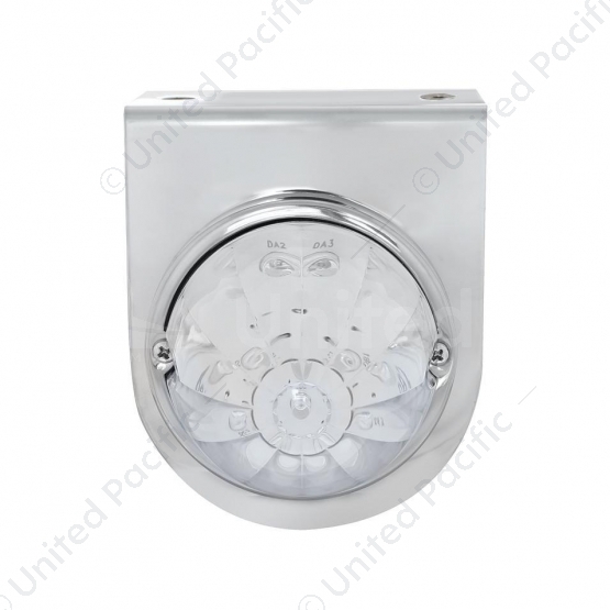 Stainless Light Bracket With 17 LED Watermelon Light - Red LED/Clear Lens