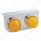 Stainless Light Bracket With 2X 17 LED Watermelon Lights - Amber LED/Amber Lens