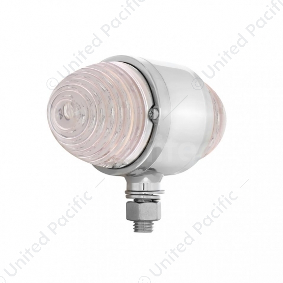 34 LED Watermelon Double Face Light W/Chrome Housing - Amber LED/Clear Lens