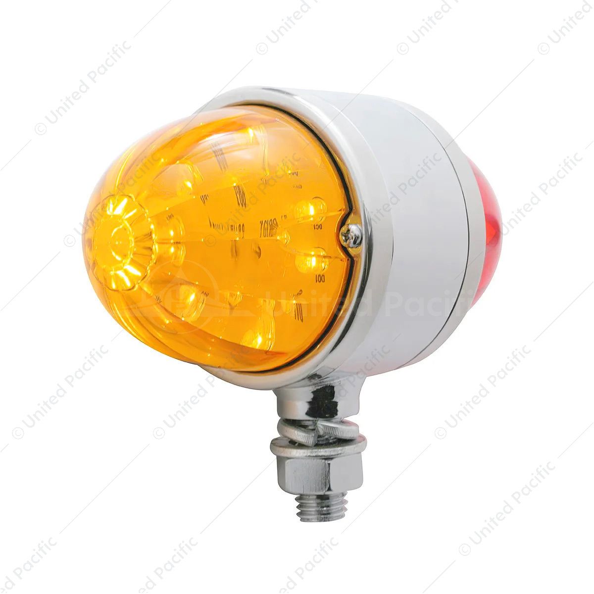 34 LED Watermelon Double Face Light W/Chrome Housing - Red LED/Clear Lens