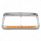 Chrome Rectangular Dual Headlight Bezel With Visor & 19 LED Light Bar - Amber LED/Amber Lens