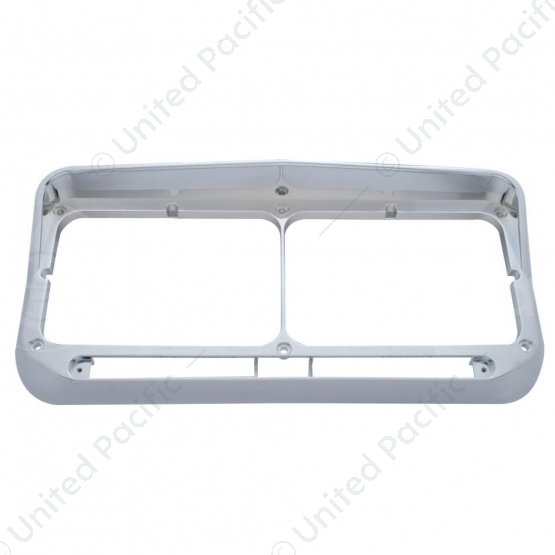 Rectangular Dual Headlight Bezel With Visor - LED Cutout