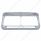 Rectangular Dual Headlight Bezel With Visor - LED Cutout