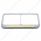 Chrome Rectangular Dual Headlight Bezel With 19 LED Light Bar - Amber LED/Clear Lens
