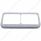 14 LED Chrome Rectangular Dual Headlight Bezel - Amber LED/Clear Lens