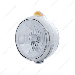 Stainless Steel Guide 682-C Headlight Crystal H4 & Dual Mode LED Signal