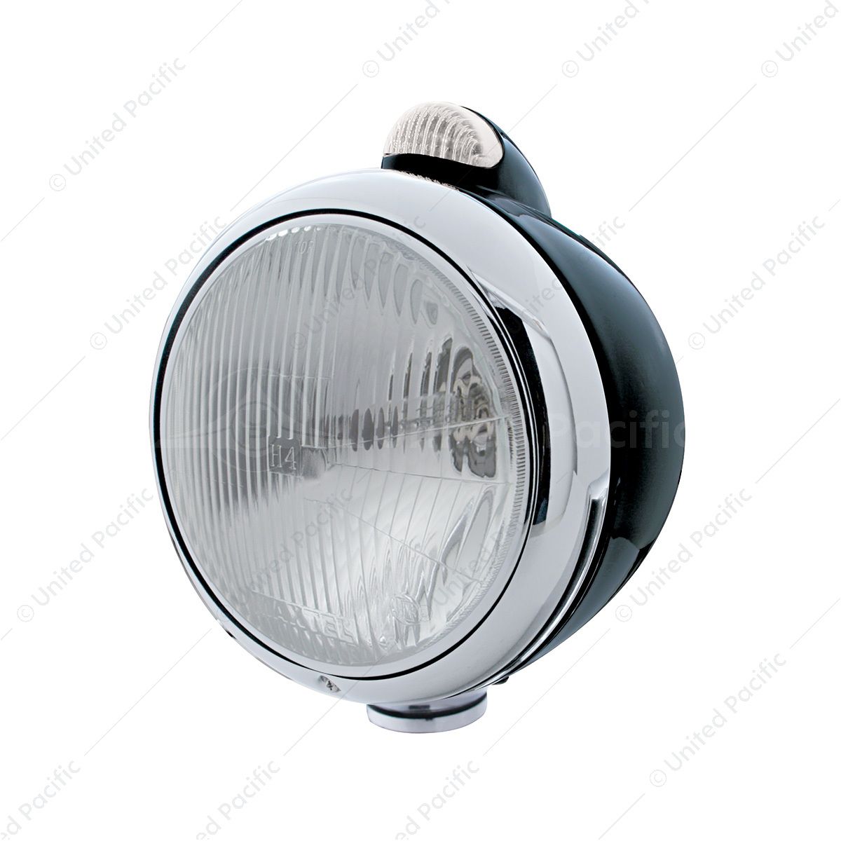 Black Guide 682-C Headlight H4 & Dual Mode LED Signal - Clear Lens