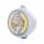 Stainless Steel Guide 682-C Headlight H4 With Amber LED & Dual Mode LED Signal-Clear Lens