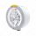 Stainless Steel Bullet Half Moon Headlight H4 With White LED & Signal - Amber Lens