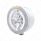 Stainless Steel Bullet Half Moon Headlight H4 With White LED & Signal - Clear Lens