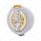 Stainless Steel Bullet Classic Headlight H4 With Amber LED & Signal - Amber Lens