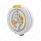 Stainless Steel Classic Headlight H4 With 34 Amber LED & Dual Mode LED Signal - Amber Lens