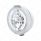 Chrome Classic Headlight H4 With 34 White LED & Signal - Clear Lens