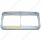 Rectangular Dual Headlight Bezel With Visor And LED Sequential Light Bar (Passenger) - Amber LED/Cle
