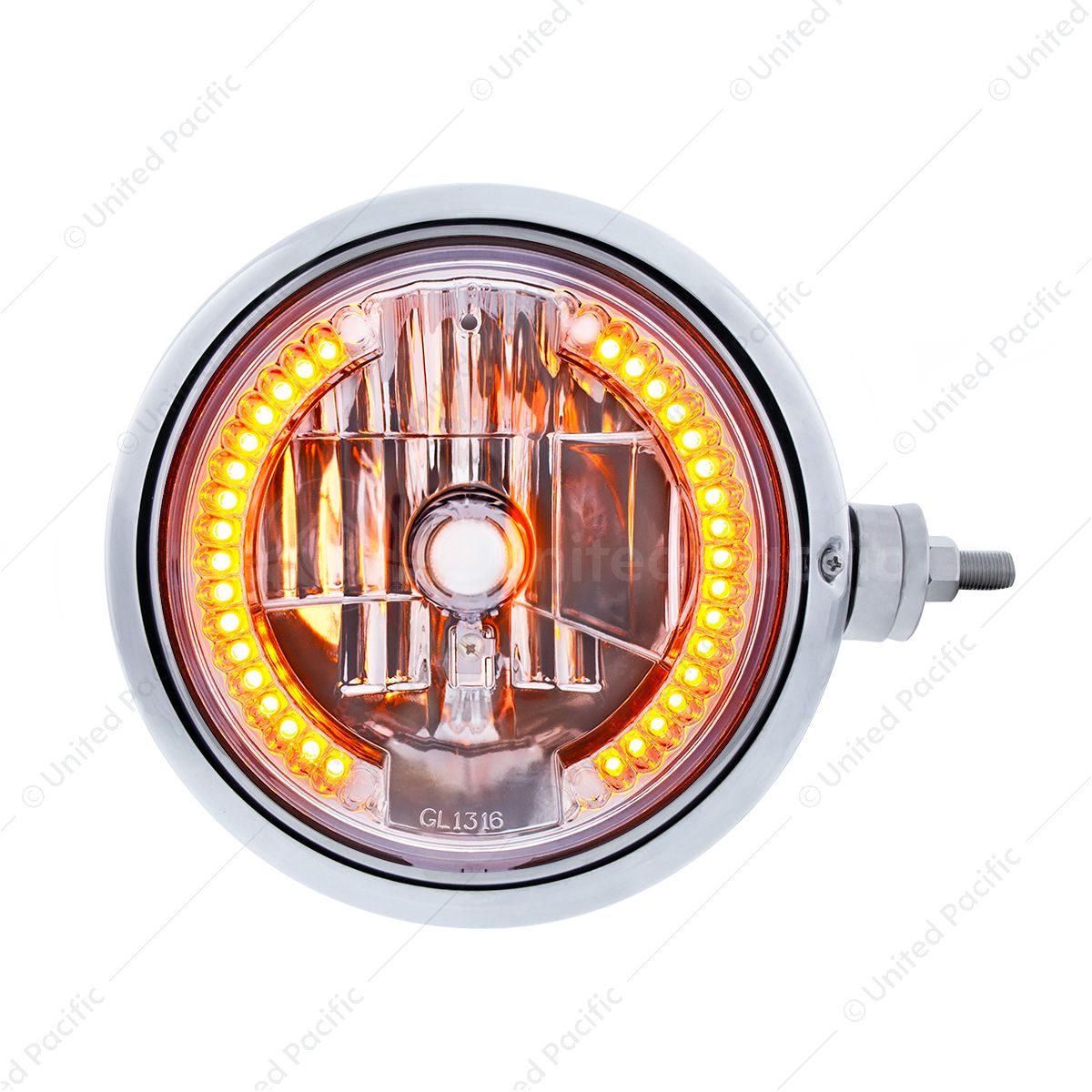 SS Guide 682-C Style Headlight Assembly W/Crystal Lens & 34 LEDs Position Light - R/H (Horizontal Mo