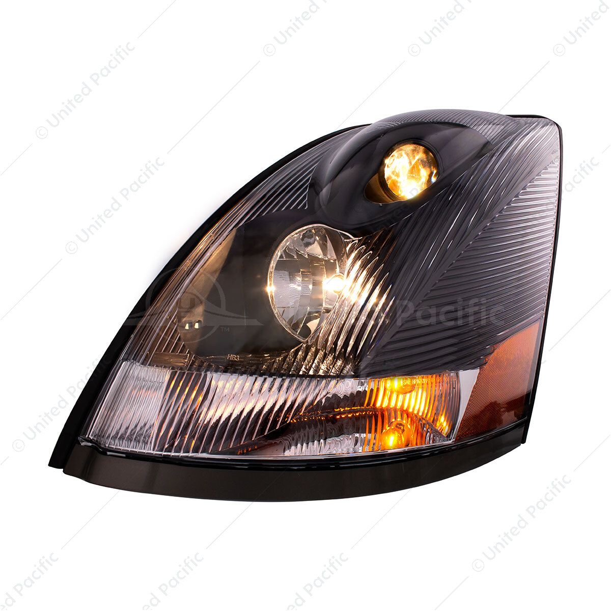 Black Headlight For 2003-2017 Volvo VN/VNL - Driver
