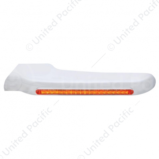 19 Amber LED Front Fender Cover For Peterbilt 388 (2008-2015) & 389 (2008-2023)-Amber Lens - Driver