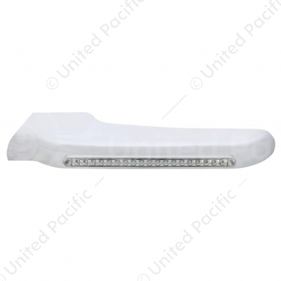 19 Amber LED Front Fender Cover For Peterbilt 388 (2008-2015) & 389 (2008-2023)-Clear Lens - Driver