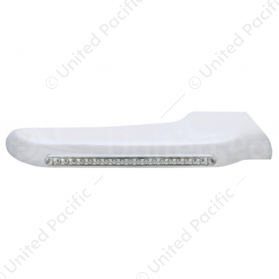 19 Amber LED Front Fender Cover For Peterbilt 388 (2008-2015) & 389 (2008-2023)-Clear Lens - Passeng