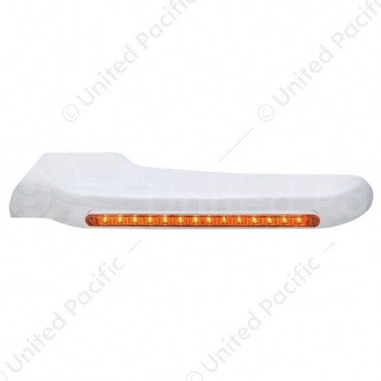 Sequential 14 Amber LED Front Fender Cover For Peterbilt 388 (2008-2015) & 389 (2008-2023)-Amber Len