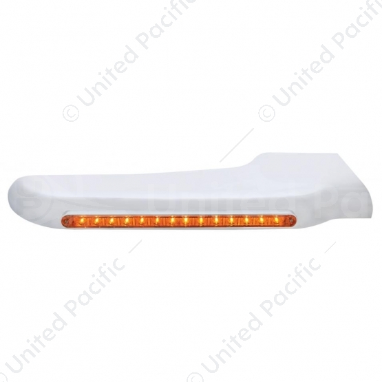 Sequential 14 Amber LED Front Fender Cover For Peterbilt 388 (2008-2015)&389 (2008-2023)-Amber Lens-