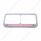 14 LED Chrome Rectangular Dual Headlight Bezel - Red LED/Clear Lens