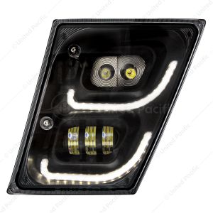 "Blackout" High Power LED Fog Light With LED DRL & Position Light For 2003-2017 Volvo VN/VNL - Drive